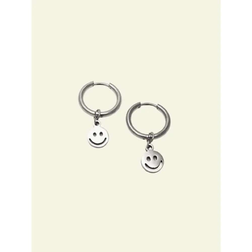 Smiley Face Hoop Earrings S1368